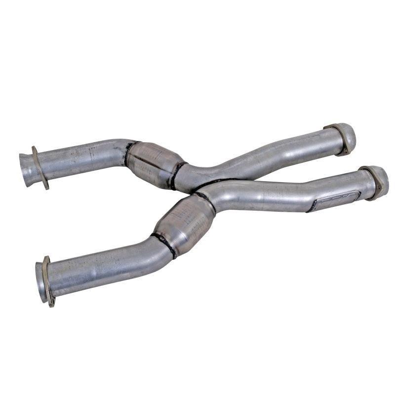 BBK 79-04 Mustang Coyote Swap Short Mid X Pipe w Catalytic Converters 3.0 For BBK Long Tube Headers-tuningsupply.com