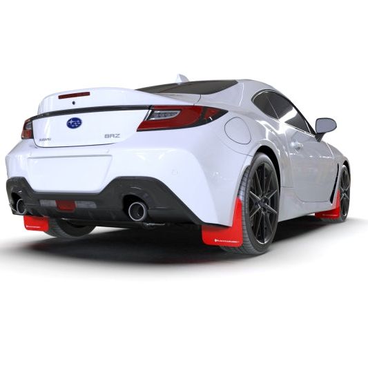 Rally Armor 2022+ Subaru BRZ / 2022+ Toyota GR86 Red UR Mud Flap w/ Black Logo-Mud Flaps-Rally Armor-RALMF99-UR-RD-BLK-SMINKpower Performance Parts