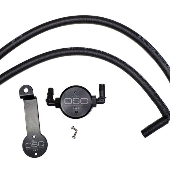 J&amp;L 05-24 Toyota 4Runner 4.0L Driver Side Oil Separator 3.0 - Black Anodized-tuningsupply.com