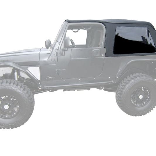 Rampage 2004-2006 Jeep Wrangler(TJ) LJ Unlimited Frameless Soft Top Kit - Black Diamond-Soft Tops-Rampage-RAM109635-SMINKpower Performance Parts