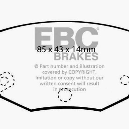 EBC 99-01 Hyundai Elantra 2.0 Redstuff Rear Brake Pads-tuningsupply.com