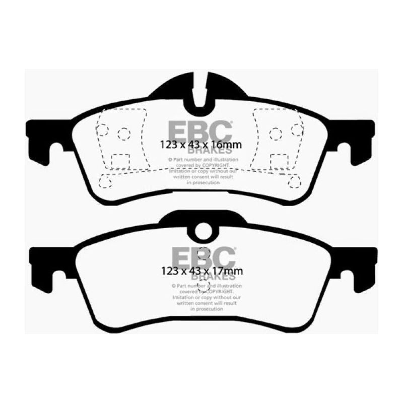 EBC 02-03 Mini Hardtop 1.6 Yellowstuff Rear Brake Pads-tuningsupply.com