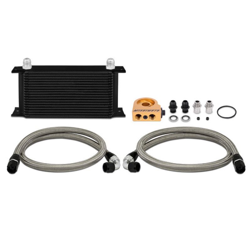 Mishimoto Universal 19 RowThermostatic Oil Cooler Kit - Black-Oil Coolers-Mishimoto-MISMMOC-ULTBK-SMINKpower Performance Parts