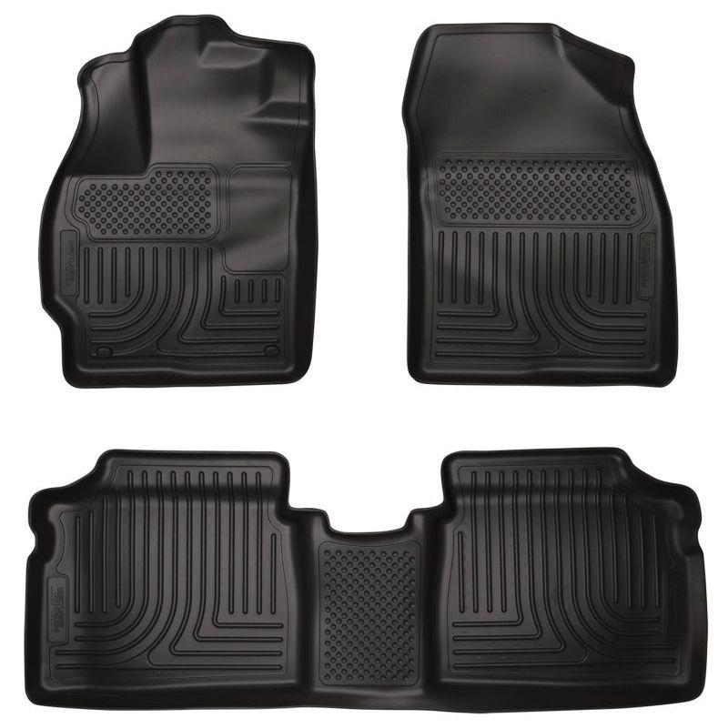 Husky Liners 10-12 Toyota Prius WeatherBeater Combo Black Floor Liners-tuningsupply.com