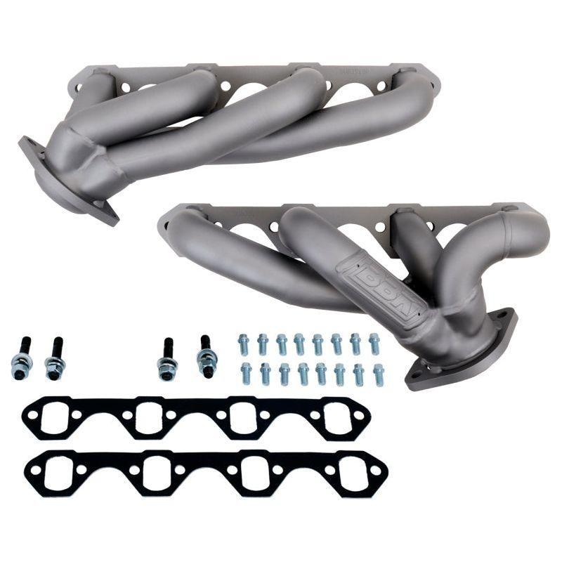 BBK 87-95 Ford F150 Truck 5.0 302 Shorty Unequal Length Exhaust Headers - 1-5/8 Titanium Ceramic-tuningsupply.com