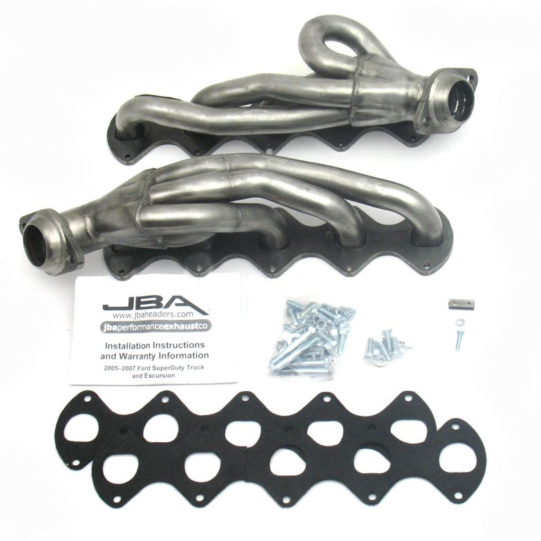 JBA 05-10 Ford F-Series 6.8L 3V V10 1-1/2in Primary Raw 409SS Cat4Ward Header-tuningsupply.com