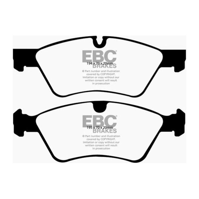 EBC 06 Mercedes-Benz E500 5.0 4-Matic Yellowstuff Front Brake Pads-tuningsupply.com