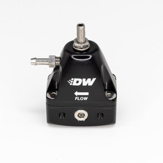 DeatschWerks DWR1000iL In-Line Adjustable Fuel Pressure Regulator - Black-tuningsupply.com