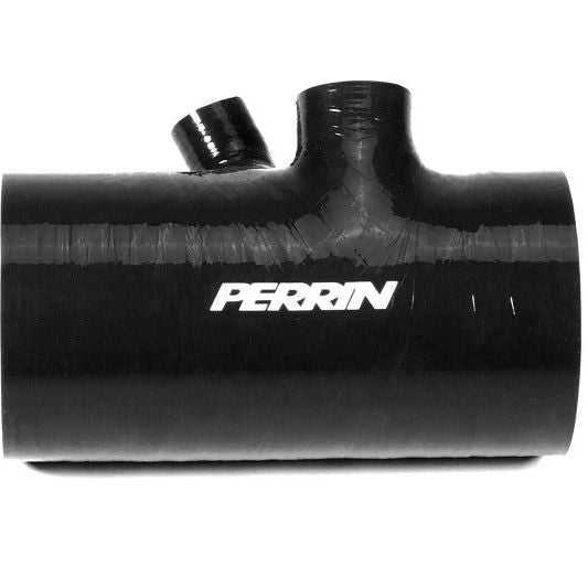 Perrin 2022+ Subaru WRX Black 3in Turbo Inlet Hose w/ Nozzle (Short)-tuningsupply.com