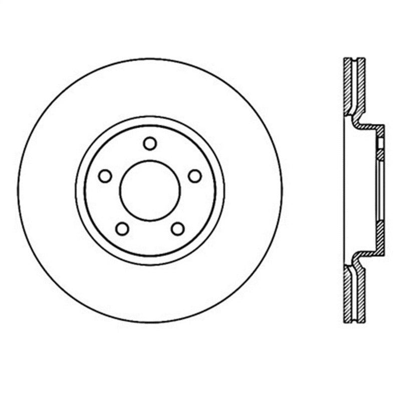 StopTech Power Slot 07-09 Mazdaspeed3 Slotted Right Front Rotor-Brake Rotors - Slotted-Stoptech-STO126.45078SR-SMINKpower Performance Parts