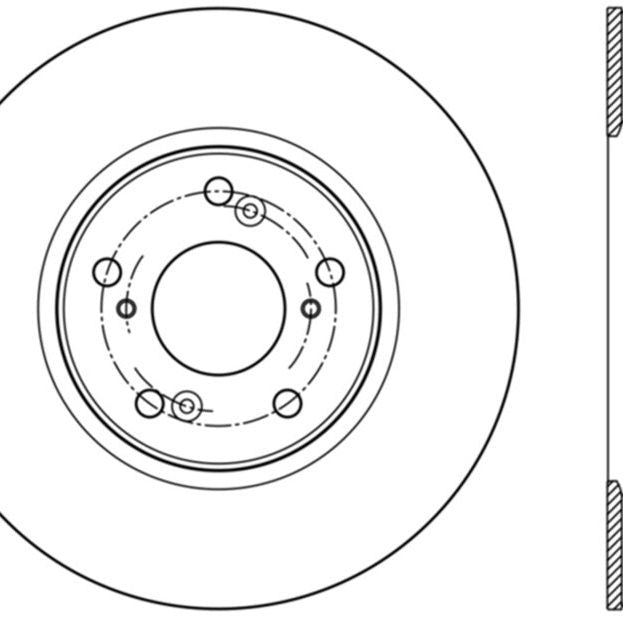 StopTech Slotted Sport Brake Rotor 2014 Honda Accord V6 Front Right-Brake Rotors - Slotted-Stoptech-STO126.40086SR-SMINKpower Performance Parts