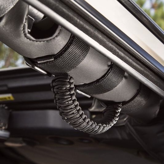 Rugged Ridge Paracord Grab Handles Black/Black Pair - SMINKpower Performance Parts RUG13505.30 Rugged Ridge