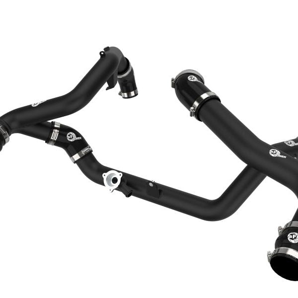 aFe 20-23 Ford Explorer ST V6 3.0L (tt) BladeRunner Aluminum Hot and Cold Charge Pipe Kit - Black-tuningsupply.com