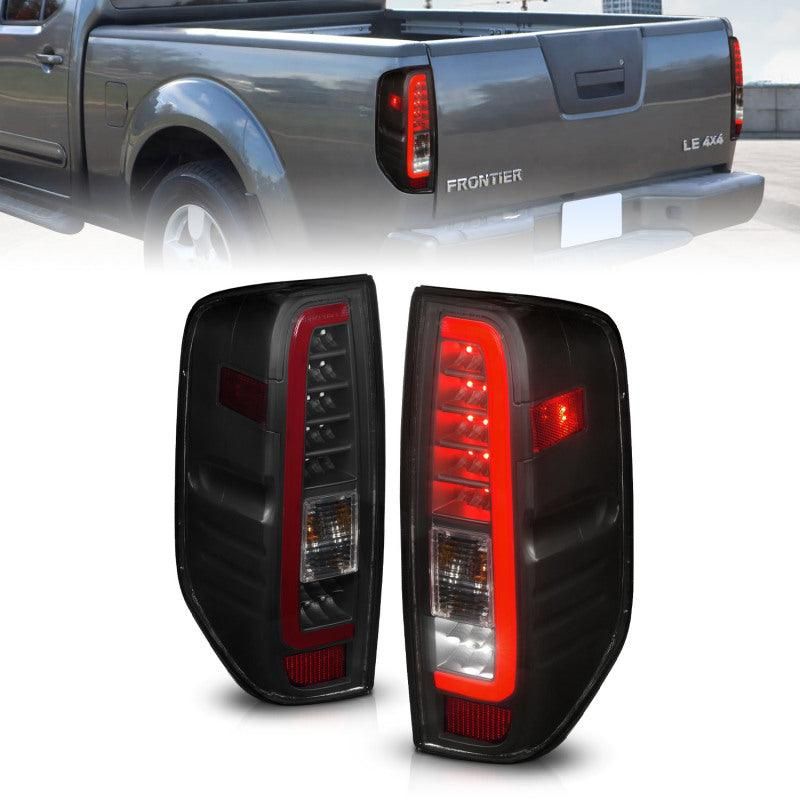 ANZO 2005-2021 Nissan Frontier LED Taillights Black Housing/Smoke Lens-tuningsupply.com