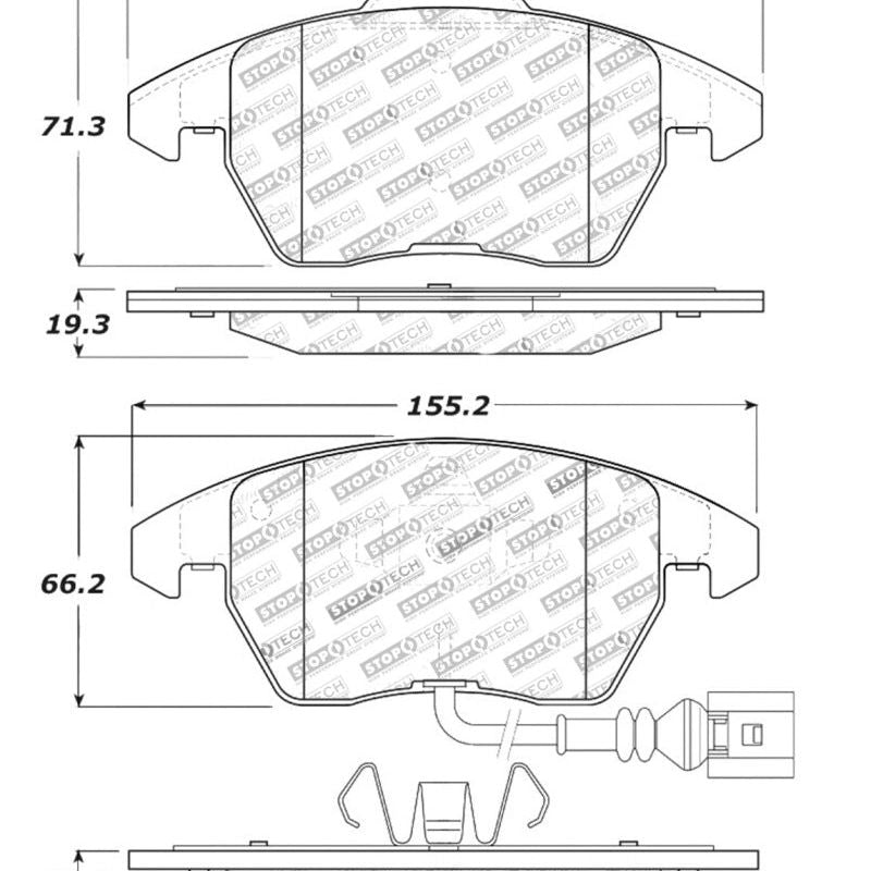 StopTech Performance 06-10 Audi A3 / 08-10 Audi TT / 06-09 VW GTI / 05-10 Jetta Front Brake Pads-Brake Pads - Performance-Stoptech-STO309.11070-SMINKpower Performance Parts