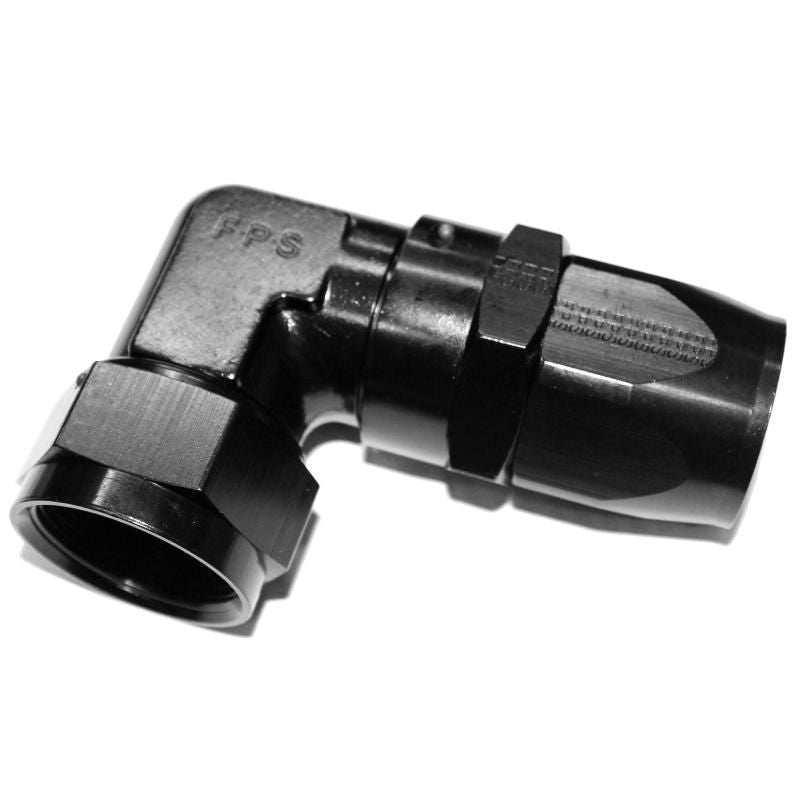 Fragola -20AN x 90 Degree Low Profile Forged Hose End - Black-tuningsupply.com