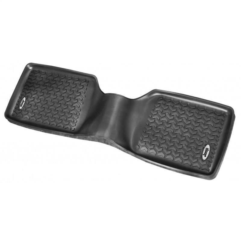 Rugged Ridge Floor Liner Rear Black 1984-2001 Jeep Logo Cherokee XJ-Floor Mats - Rubber-Rugged Ridge-RUGDMC-12950.19-SMINKpower Performance Parts