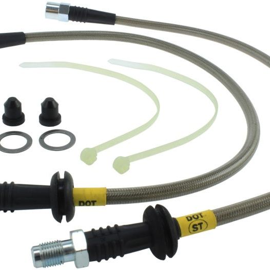 StopTech 96-02 BMW Z3 / 06-09 Z4 / 92-00 318i / 97-00 323 / 90-99 BMW 325/328 SS Front Brake Lines-Brake Line Kits-Stoptech-STO950.34001-SMINKpower Performance Parts