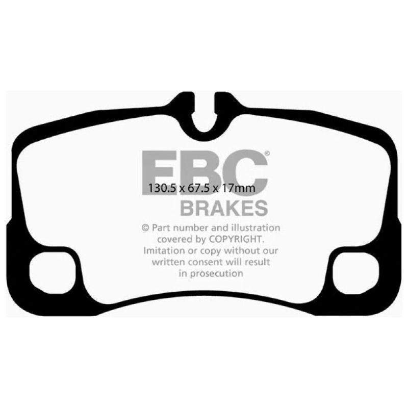 EBC 09-12 Porsche 911 (997) (Cast Iron Rotor only) 3.6 Carrera 2 Redstuff Rear Brake Pads-tuningsupply.com