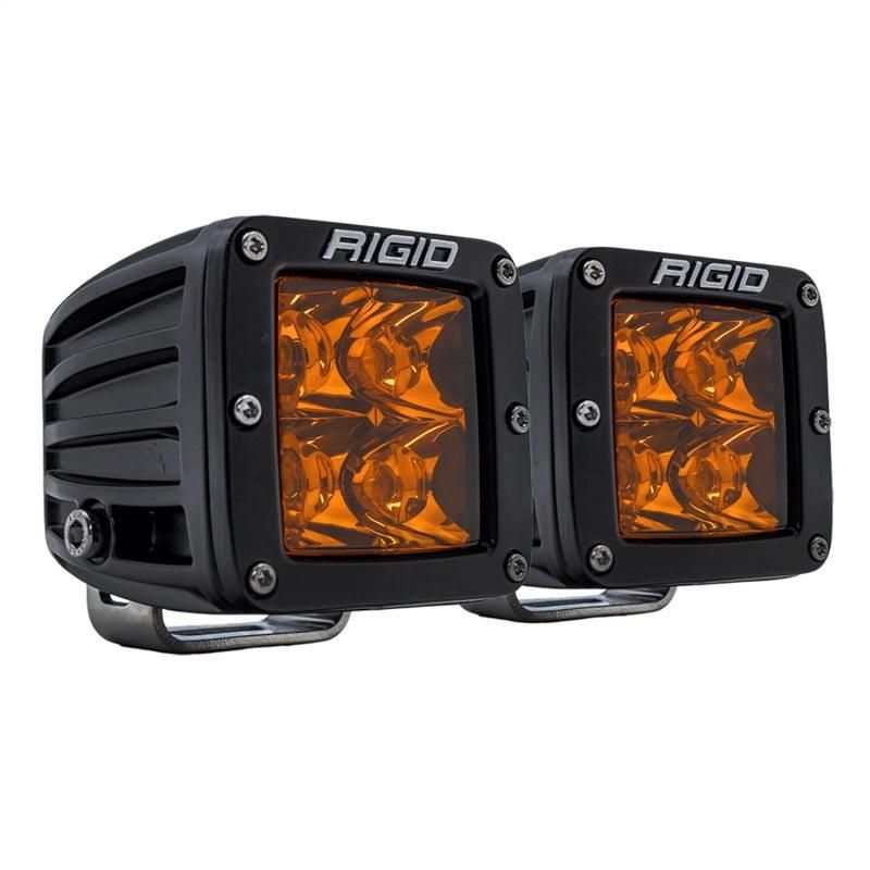 Rigid Industries D-Series Spot w/ Amber PRO Lens (Pair) - SMINKpower Performance Parts RIG20252 Rigid Industries