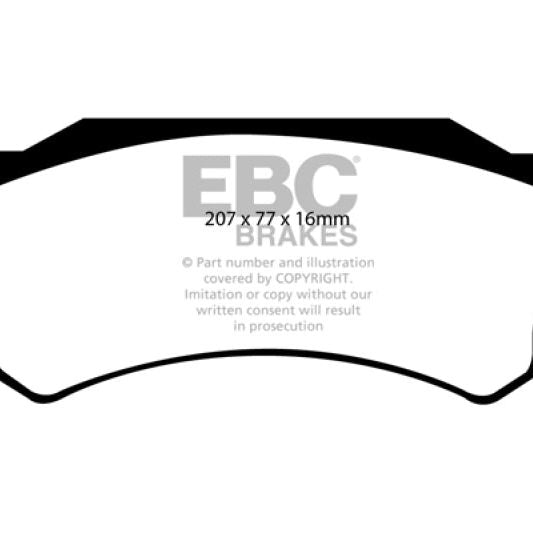 EBC 05-06 Dodge Ram SRT-10 8.3 Yellowstuff Front Brake Pads-tuningsupply.com