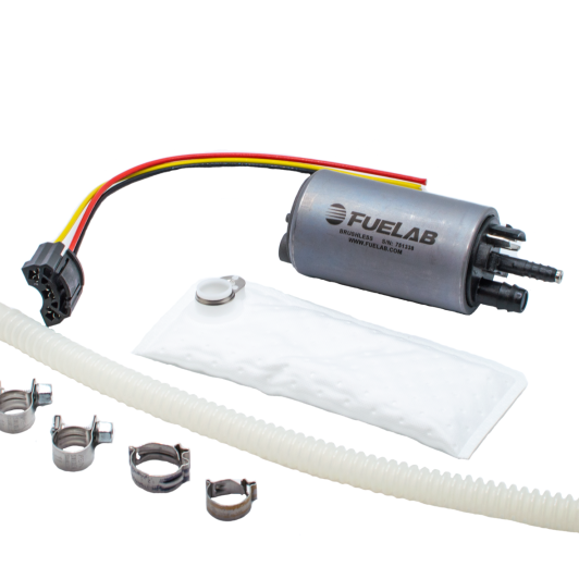 Fuelab 496 In-Tank Brushless Fuel Pump w/9mm Barb & 6mm Barb Siphon - 500 LPH-tuningsupply.com