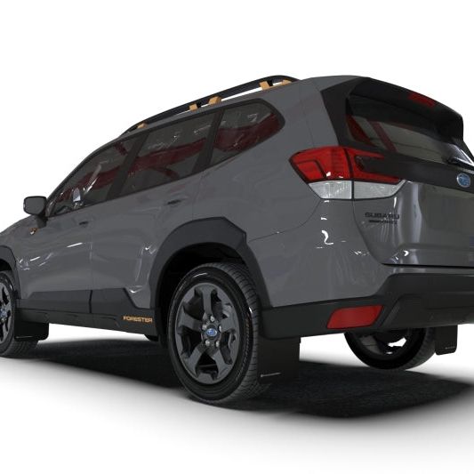 Rally Armor 2022 Subaru Forester (Incl. Wilderness) Black UR Mud Flap w/ White Logo - SMINKpower Performance Parts RALMF82-UR-BLK/WH Rally Armor