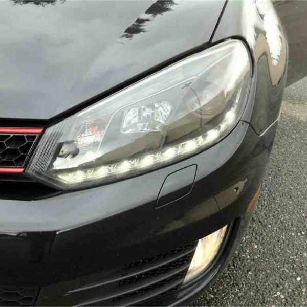 Spyder Volkswagen Golf/GTI 10-13 Projector Headlights Halogen Model- DRL Blk PRO-YD-VG10-DRL-BK - SMINKpower Performance Parts SPY5012111 SPYDER