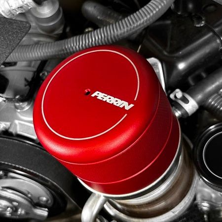 Perrin 2015+ Subaru WRX/STI Oil Filter Cover - Red-Oil Filters-Perrin Performance-PERPSP-ENG-716RD-SMINKpower Performance Parts