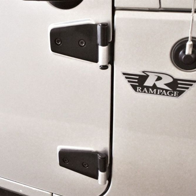 Rampage 2007-2018 Jeep Wrangler(JK) Door Hinges - Black-Doors-Rampage-RAM87641-SMINKpower Performance Parts