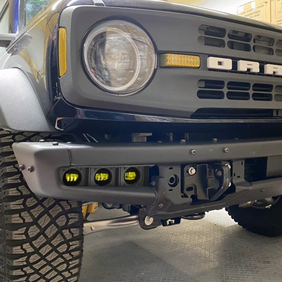 ORACLE Lighting 21-22 Ford Bronco Triple LED Fog Light Kit for Steel Bumper - Yellow SEE WARRANTY-tuningsupply.com