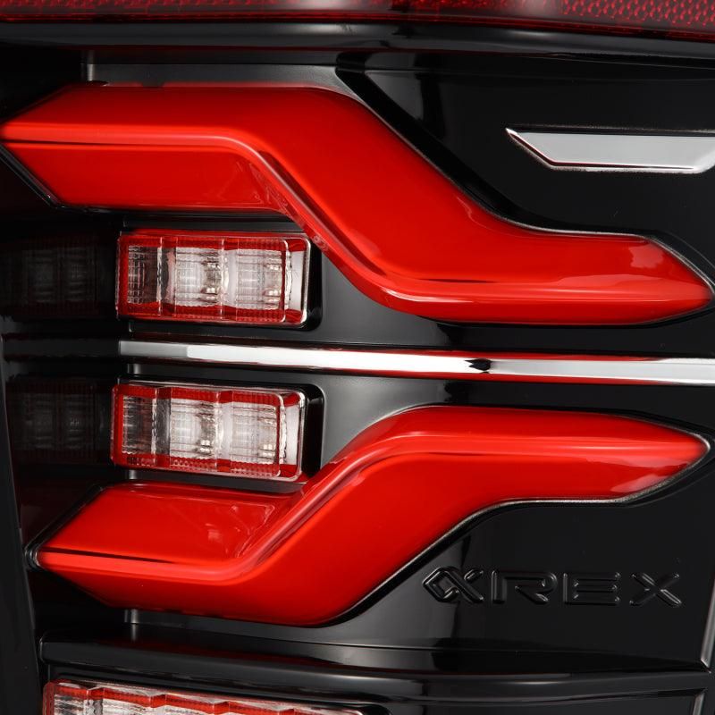 AlphaRex 16-21 Toyota Tacoma LUXX LED Taillights Blk/Red w/Activ Light/Seq Signal-tuningsupply.com