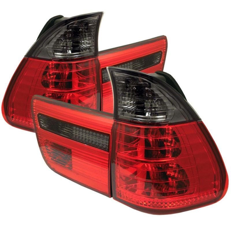 Spyder BMW E53 X5 00-06 4PCS Euro Style Tail Lights- Red Smoke ALT-YD-BE5300-RS - SMINKpower Performance Parts SPY5000842 SPYDER