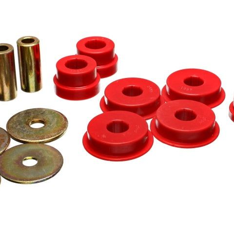 Energy Suspension 03-05 Mitsubishi Lancer EVO 8 Red Rear Differential / Mustache Bar Bushing Set-tuningsupply.com