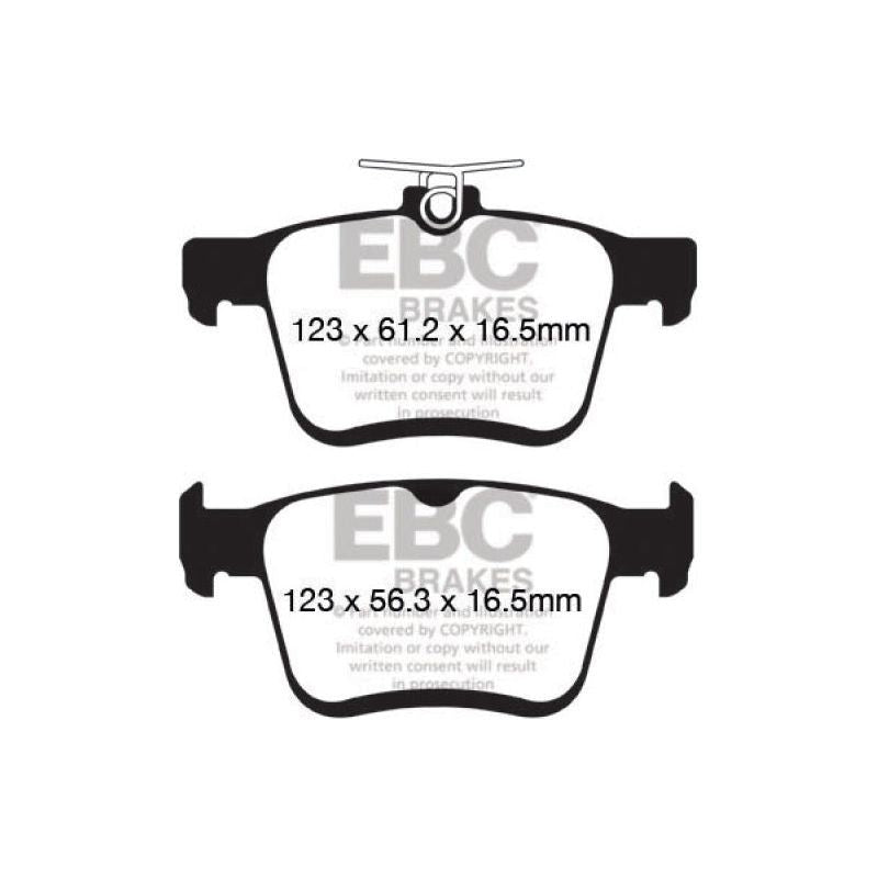 EBC 2014+ Audi A3 1.8 Turbo (w/Electronic Parking Brake) Yellowstuff Rear Brake Pads-tuningsupply.com