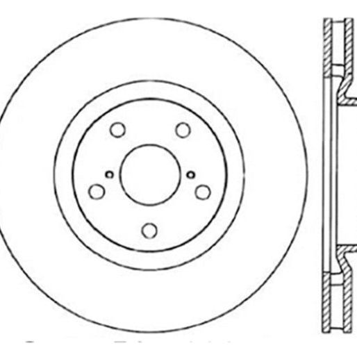 StopTech 5/93-98 Toyota Supra Turbo Right Front Slotted & Drilled Rotor-Brake Rotors - Slot & Drilled-Stoptech-STO127.44104R-SMINKpower Performance Parts