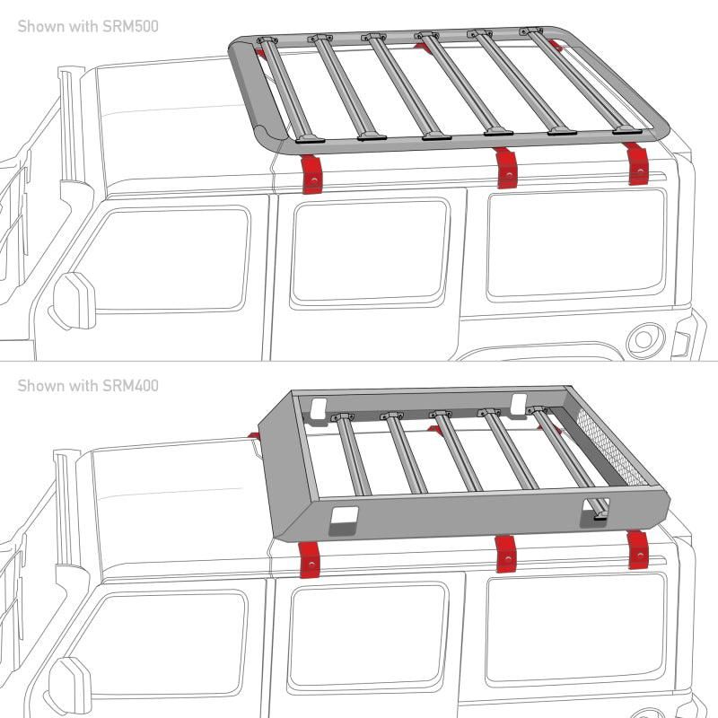 Go Rhino 6pc Rain Gutter Mounting Kit for SRM Rack-tuningsupply.com