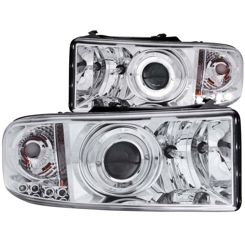 ANZO 1994-2001 Dodge Ram Projector Headlights w/ Halo Chrome-tuningsupply.com