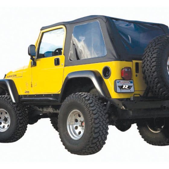 Rampage 1997-2006 Jeep Wrangler(TJ) Excludes LJ Unlimited Frameless Soft Top Kit - Black Diamond-Soft Tops-Rampage-RAM109535-SMINKpower Performance Parts