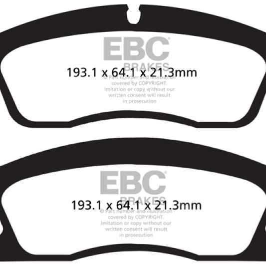 EBC 13+ Dodge Durango 5.7 Yellowstuff Front Brake Pads-tuningsupply.com