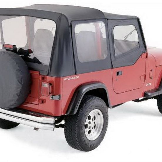 Rampage 1988-1995 Jeep Wrangler(YJ) OEM Replacement Top - Black Denim-Soft Tops-Rampage-RAM99615-SMINKpower Performance Parts