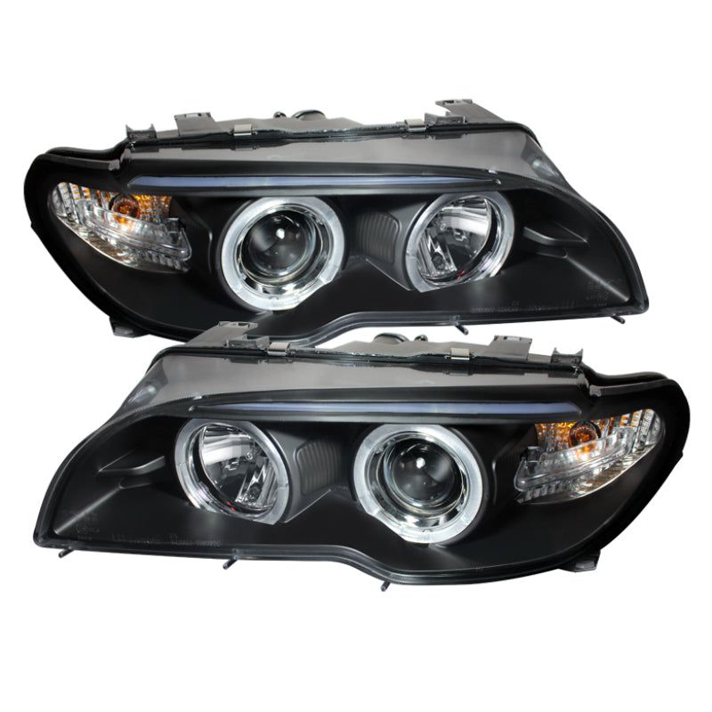 Spyder BMW E46 3-Series 04-06 2 DR Projector Halogen Model- LED Halo Blk PRO-YD-BMWE4604-2DR-HL-BK-Headlights-SPYDER-SPY5077141-SMINKpower Performance Parts