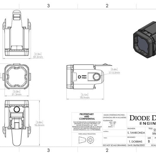 Diode Dynamics Hitch Mount LED Pod Reverse Kit for GMC Sierra 1500 2019-2023 C1R-tuningsupply.com