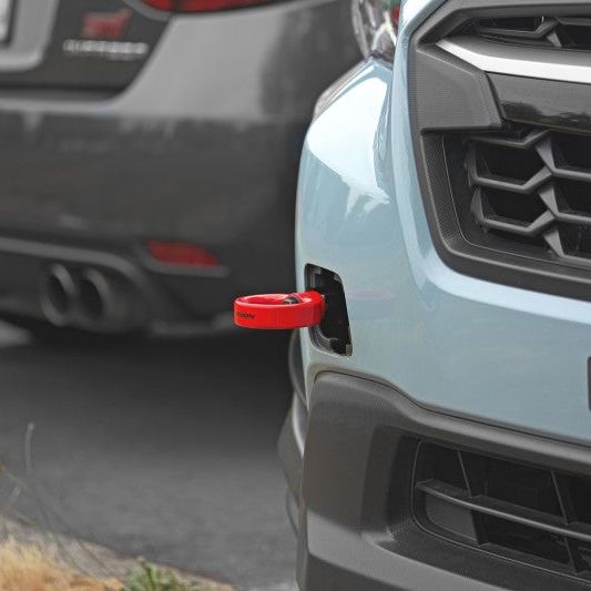 Perrin 2022 Subaru WRX / 18-21 Crosstrek / 14-21 Forester Tow Hook Kit (Front) - Red-tuningsupply.com