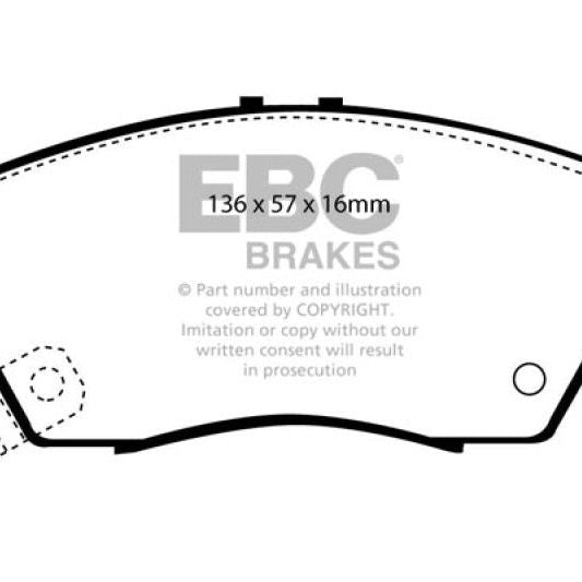 EBC 12 Acura ILX 1.5 Hybrid Greenstuff Front Brake Pads-tuningsupply.com