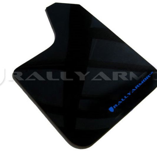 Rally Armor Universal Fit (No Hardware) Black UR Mud Flap w/ Blue Logo-Mud Flaps-Rally Armor-RALMF12-UR-BLK/BL-SMINKpower Performance Parts