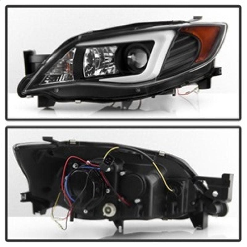 Spyder Subaru WRX 08-09 Projector Headlights - Halogen Model Only - Black PRO-YD-SWRX08-LBDRL-BK - SMINKpower Performance Parts SPY5083944 SPYDER