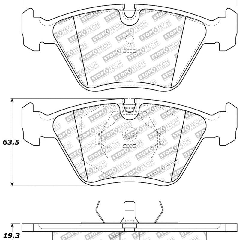 StopTech 95-99 BMW M3 / 01-07 M3 E46 / 89-93 M5 / 98-02 Z3 M series / 93-95 530 Front Brake Pads-Brake Pads - Performance-Stoptech-STO309.03940-SMINKpower Performance Parts