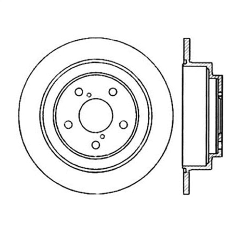 StopTech Power Slot 02-05 WRX Rear Right Sportstop Slotted Rotor-Brake Rotors - Slotted-Stoptech-STO126.47011SR-SMINKpower Performance Parts