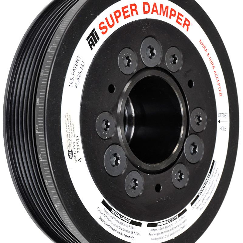 ATI Damper - 6.78in - AL - 6 Grv - 10 Per UD - LS1/2/3/6/L76 - 97-13 28T 8mm HTD Drive Rear - 3 Rng-tuningsupply.com